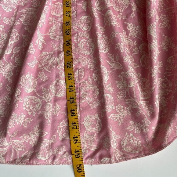 Vintage Handmade Pink and White Floral Ruffle Dress Size 10-12 - Picture 8 of 8